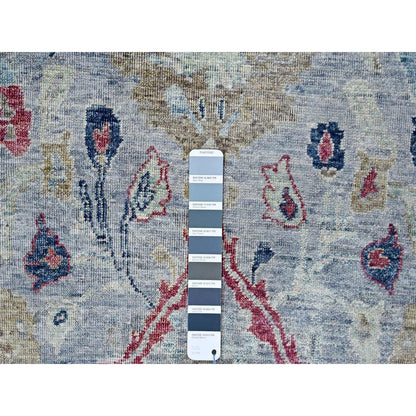 Oushak And Peshawar Wool Hand Knotted Rug Grey 8.2x11.5 -O010138