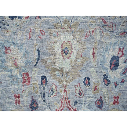 Oushak And Peshawar Wool Hand Knotted Rug Grey 8.2x11.5 -O010138