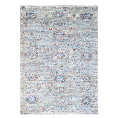 Oushak And Peshawar Wool Hand Knotted Rug Grey 8.6x11.3 -O010159