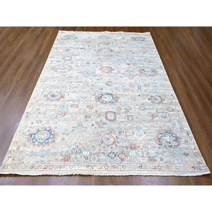 Oushak And Peshawar Wool Hand Knotted Rug Grey 8.6x11.3 -O010159