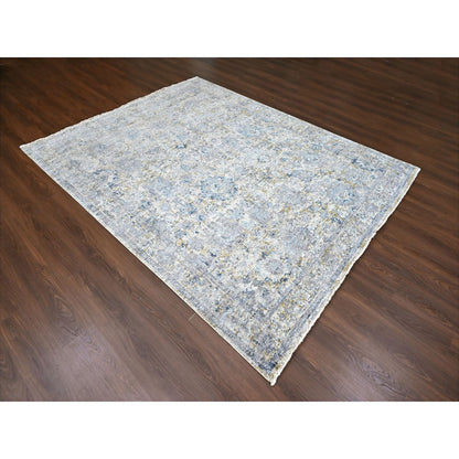 Oushak And Peshawar Wool Hand Knotted Rug Grey 7.10x9.10 -O010160