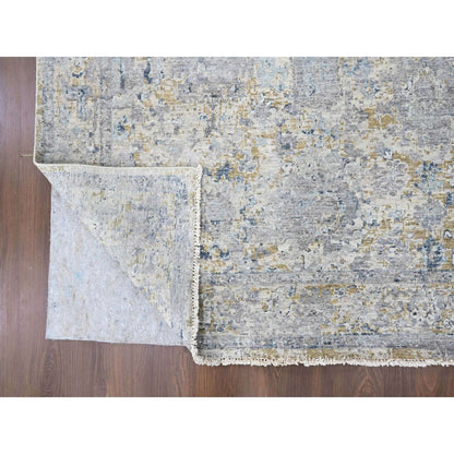 Oushak And Peshawar Wool Hand Knotted Rug Grey 7.10x9.10 -O010160