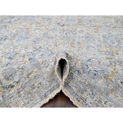 Oushak And Peshawar Wool Hand Knotted Rug Grey 7.10x9.10 -O010160