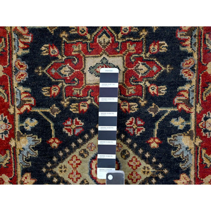 Heriz Wool Hand Knotted Rug Black 2.0x3.0 -O010182