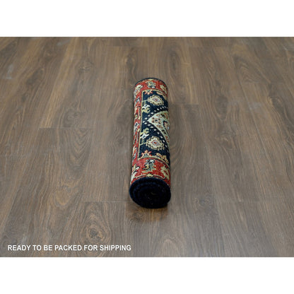 Heriz Wool Hand Knotted Rug Black 2.0x3.0 -O010182