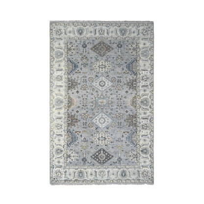 Heriz Wool Hand Knotted Rug Grey 6.0x9.0 -O010184
