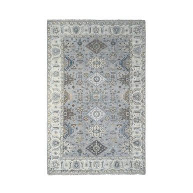 Heriz Wool Hand Knotted Rug Grey 6.0x9.0 -O010184
