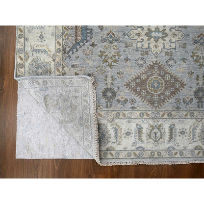 Heriz Wool Hand Knotted Rug Grey 6.0x9.0 -O010184