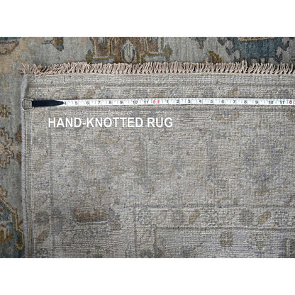 Heriz Wool Hand Knotted Rug Grey 6.0x9.0 -O010184