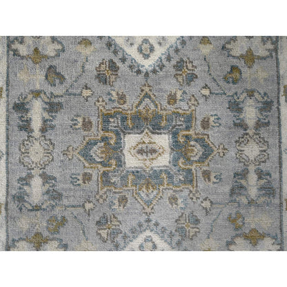 Heriz Wool Hand Knotted Rug Grey 2.7x8.0 -O010185