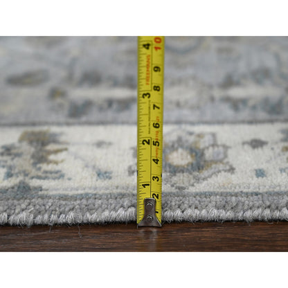 Heriz Wool Hand Knotted Rug Grey 2.7x8.0 -O010185