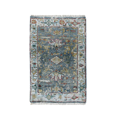 Heriz Wool Hand Knotted Rug Grey 2.0x2.10 -O010188