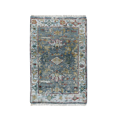 Heriz Wool Hand Knotted Rug Grey 2.0x2.11 -O010189