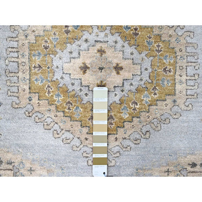 Tribal & Geometric Wool Hand Knotted Rug Grey 6.2x9.1 -O010191