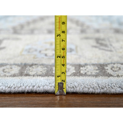 Tribal & Geometric Wool Hand Knotted Rug Grey 6.2x9.1 -O010191