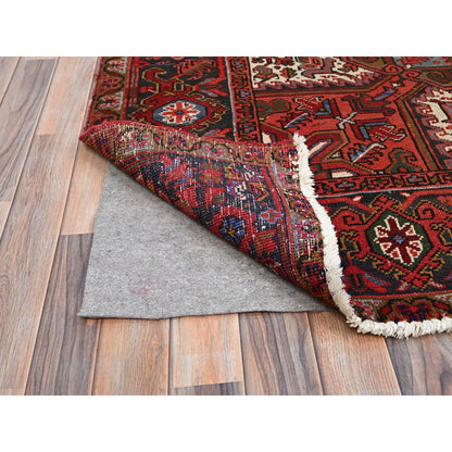 Heriz Wool Hand Knotted Rug Red Blue 10.0X12.5 -O0101