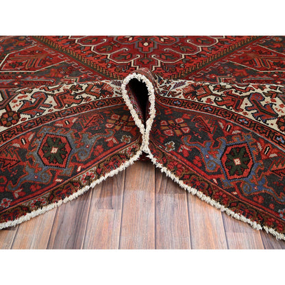 Heriz Wool Hand Knotted Rug Red Blue 10.0X12.5 -O0101