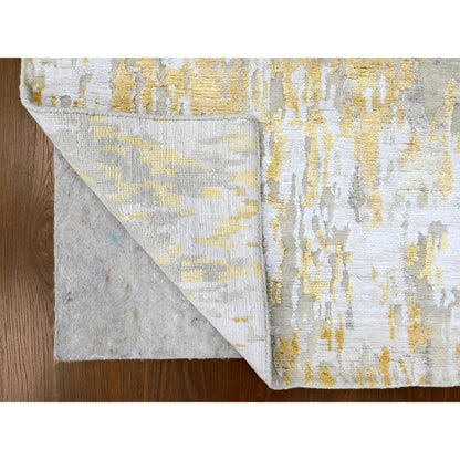 Modern and Contemporary Wool & Silk Hand Knotted Rug Beige 2.7x23.6 -O010207