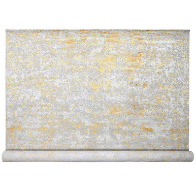 Modern and Contemporary Wool & Silk Hand Knotted Rug Beige 12.0x14.9 -O010208