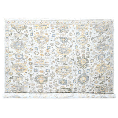 Oushak And Peshawar Wool Hand Knotted Rug Grey 12.1x14.11 -O010217