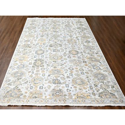 Oushak And Peshawar Wool Hand Knotted Rug Grey 12.1x14.11 -O010217