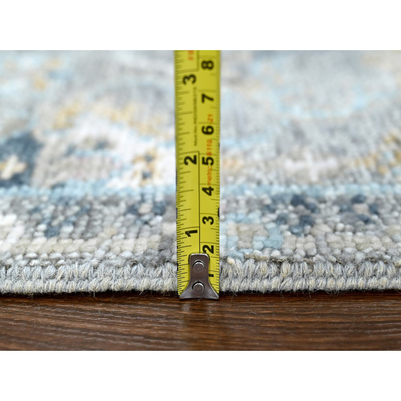 Gray 2'7" x 8'5" Oushak And Peshawar Hand knotted Wool Rug - Sku: O010247