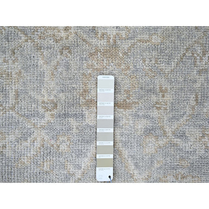 Oushak And Peshawar Wool Hand Knotted Rug Grey 2.5x11.4 -O010249