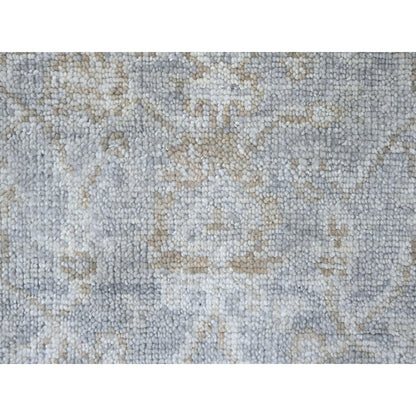 Oushak And Peshawar Wool Hand Knotted Rug Grey 2.5x11.4 -O010249
