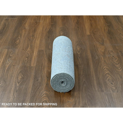 Oushak And Peshawar Wool Hand Knotted Rug Grey 2.5x11.4 -O010249