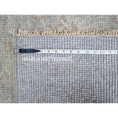 Oushak And Peshawar Wool Hand Knotted Rug Grey 2.5x11.4 -O010249