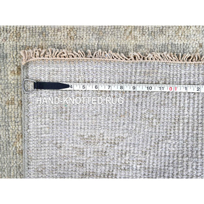 Oushak And Peshawar Wool Hand Knotted Rug Grey 2.5x8.7 -O010252