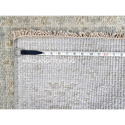 Oushak And Peshawar Wool Hand Knotted Rug Grey 2.5x8.4 -O010253