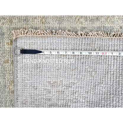 Oushak And Peshawar Wool Hand Knotted Rug Grey 2.6x8.5 -O010254