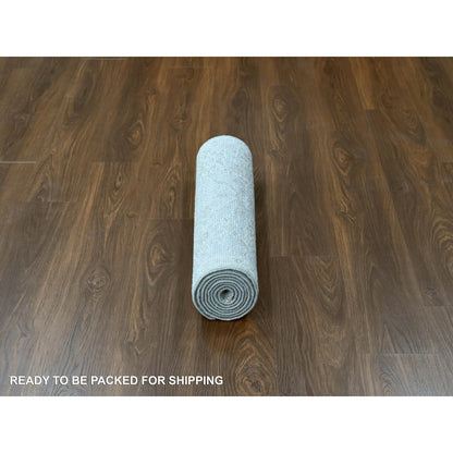 Oushak And Peshawar Wool Hand Knotted Rug Grey 2.6x8.6 -O010255