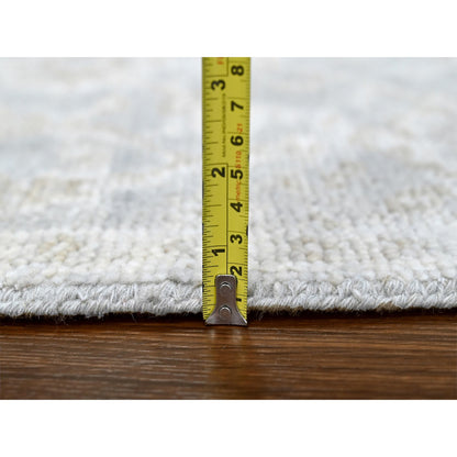 Oushak And Peshawar Wool Hand Knotted Rug Grey 2.5x8.4 -O010258