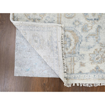 Oushak And Peshawar Wool Hand Knotted Rug Grey 2.4x8.8 -O010264