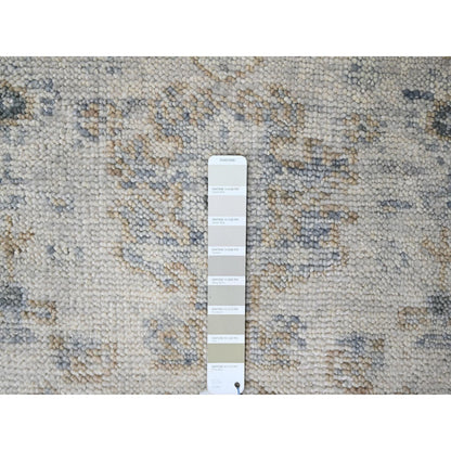 Oushak And Peshawar Wool Hand Knotted Rug Grey 2.4x8.8 -O010264