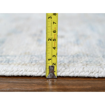 Oushak And Peshawar Wool Hand Knotted Rug Grey 2.4x8.8 -O010264