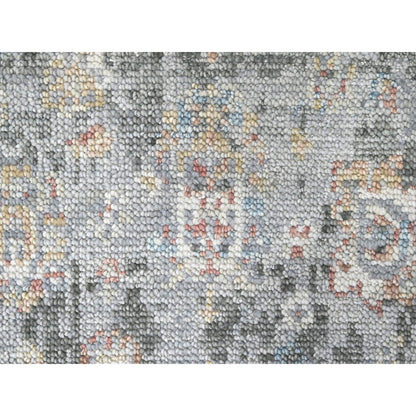 Oushak And Peshawar Wool Hand Knotted Rug Grey 2.6x8.10 -O010266