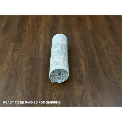 Oushak And Peshawar Wool Hand Knotted Rug Grey 2.6x8.10 -O010266
