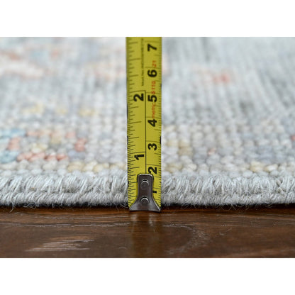 Oushak And Peshawar Wool Hand Knotted Rug Grey 2.6x8.10 -O010266