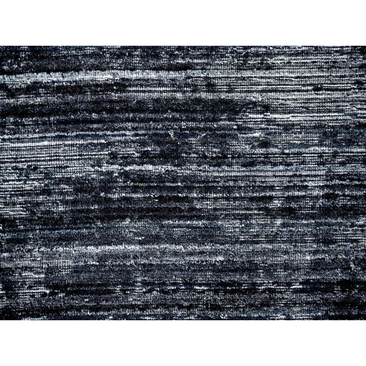 Black 8'3" x 10'0" Modern and Contemporary Handloom Wool/Silk Rug - Sku: O010268