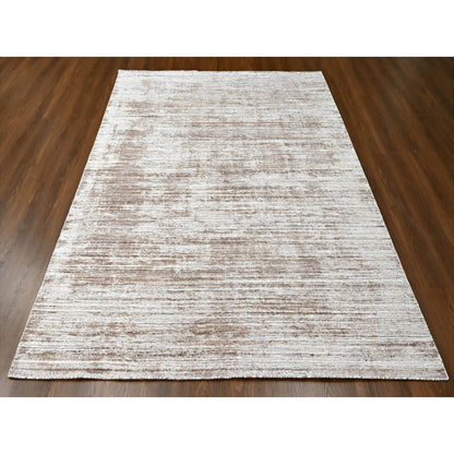 Modern and Contemporary Wool & Silk Hand Loomed Rug Brown 8.0x10.0 -O010269