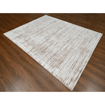 Modern and Contemporary Wool & Silk Hand Loomed Rug Brown 8.0x10.0 -O010269