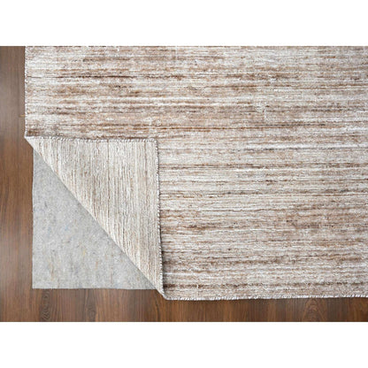 Modern and Contemporary Wool & Silk Hand Loomed Rug Brown 8.0x10.0 -O010269