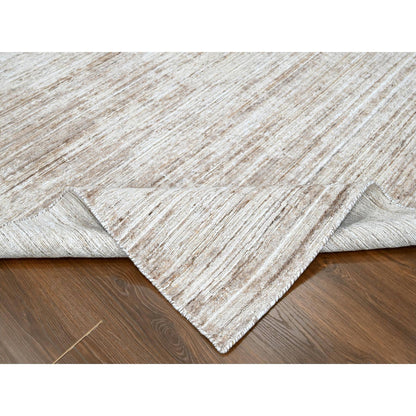 Modern and Contemporary Wool & Silk Hand Loomed Rug Brown 8.0x10.0 -O010269