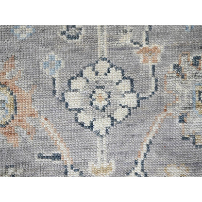 Oushak And Peshawar Wool Hand Knotted Rug Grey 2.5x8.5 -O010275