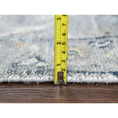 Oushak And Peshawar Wool Hand Knotted Rug Grey 2.5x8.5 -O010275