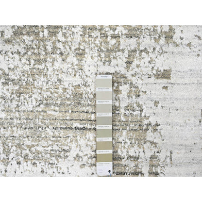 Modern and Contemporary Wool & Silk Hand Loomed Rug Ivory 8.0x9.11 -O010281