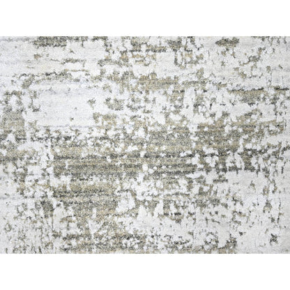 Modern and Contemporary Wool & Silk Hand Loomed Rug Ivory 8.0x9.11 -O010281